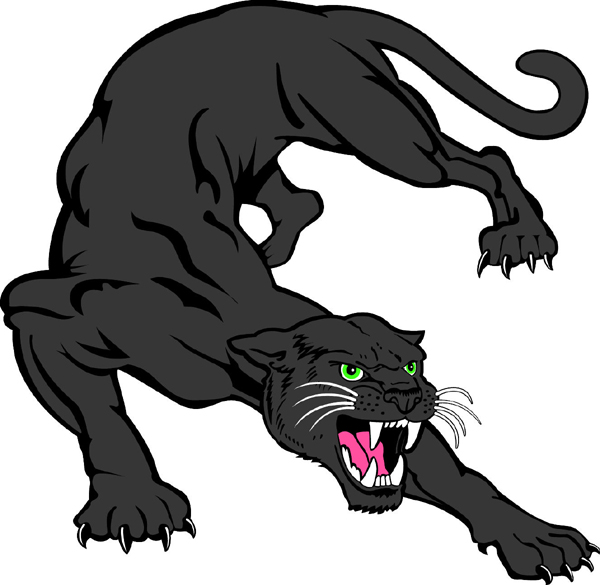 Panther 1 mascot sports decal. Show your team spirit! 